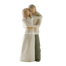 New Arrival Wholesale Resin Sculpture Wedding Cake Topper Willow Tree Together Cake Topper